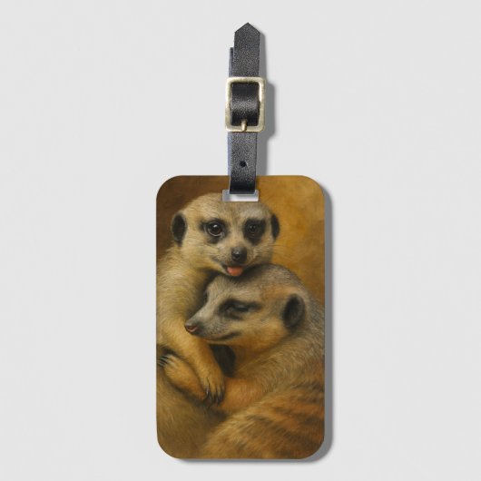 Meerkat Affection Bagagelabel (Voorkant (verticaal))