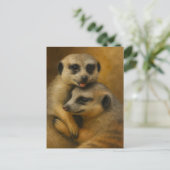 Meerkat Affection Briefkaart (Staand voorkant)