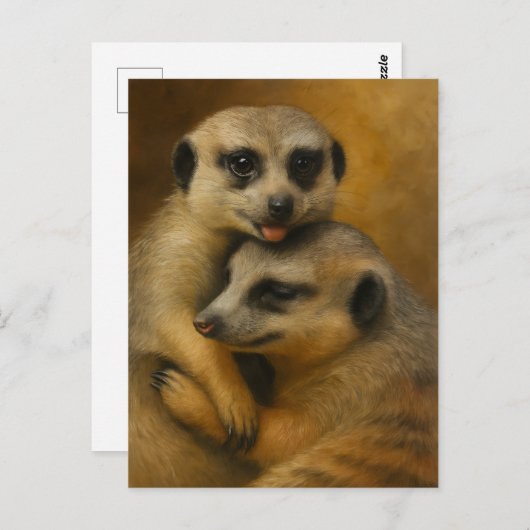 Meerkat Affection Briefkaart (Voorkant / Achterkant)