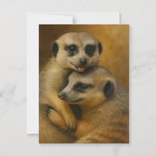 Meerkat Affection Briefkaart