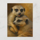 Meerkat Affection Briefkaart (Voorkant)