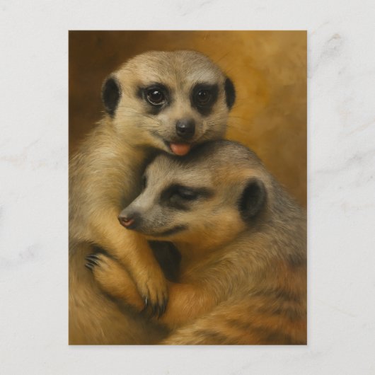 Meerkat Affection Briefkaart (Voorkant)