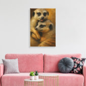 Meerkat Affection Canvas Afdruk (Insitu (Woonkamer))
