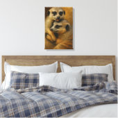 Meerkat Affection Canvas Afdruk (Insitu (Slaapkamer))