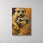 Meerkat Affection Canvas Afdruk (Voorkant)