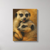 Meerkat Affection Canvas Afdruk (Voorkant)