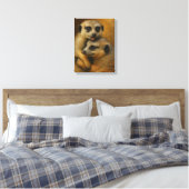 Meerkat Affection Canvas Afdruk (Insitu (Slaapkamer))