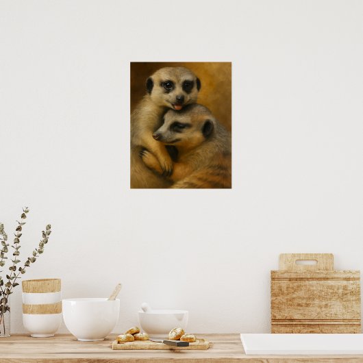 Meerkat Affection Poster (Keuken)