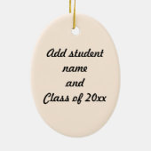 Meerkat Afstudeerder Afstuderen Keramisch Ornament (Achterkant)