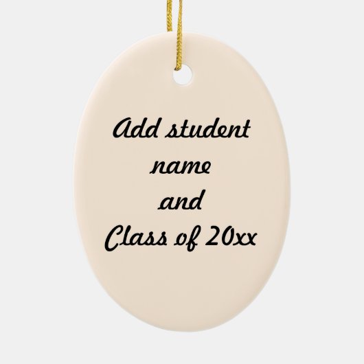 Meerkat Afstudeerder Afstuderen Keramisch Ornament (Achterkant)