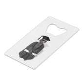 Meerkat Afstuderen met Diploma Creditkaart Flessenopener (Voorkant Gekanteld)