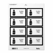 Meerkat Afstuderen W/Gray Gown & Black Sash Etiket (Full Sheet)