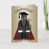 Meerkat Afstuderen W/Gray Gown & Black Sash Kaart (Voorkant)