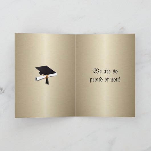 Meerkat Afstuderen W/Gray Gown & Black Sash Kaart (Binnen)