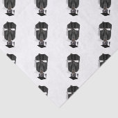 Meerkat Afstuderen W/Gray Gown & Black Sash Tissuepapier (Detail)