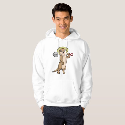 Meerkat als boer met schoen hoodie (Voorkant volledig)