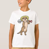 Meerkat als boer met schoen t-shirt (Voorkant)