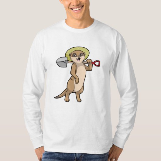 Meerkat als boer met schoen t-shirt (Voorkant)
