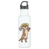 Meerkat als boer met schoen waterfles  (Voorkant)