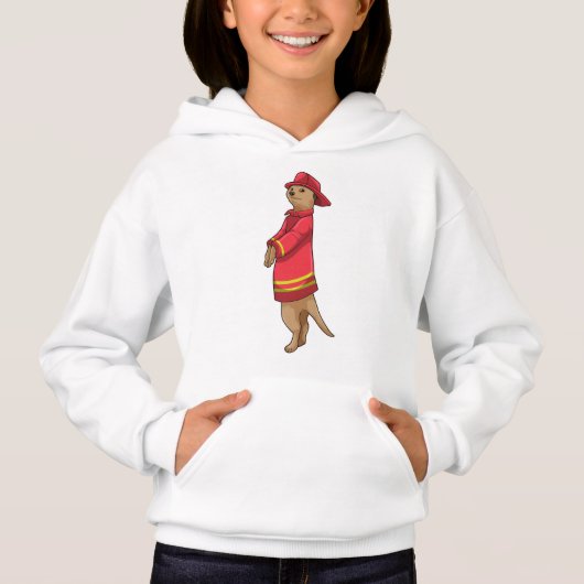 Meerkat als brandweerman met Helmet (Voorkant)