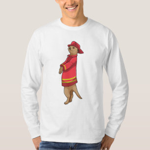 Meerkat als brandweerman met Helmet T-shirt