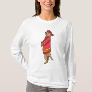 Meerkat als brandweerman met Helmet T-shirt