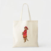 Meerkat als brandweerman met Helmet Tote Bag (Voorkant)