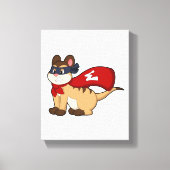 Meerkat als Hero met Masker Canvas Afdruk (Voorkant)