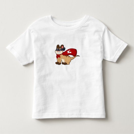 Meerkat als Hero met Masker Kinder Shirts (Voorkant)