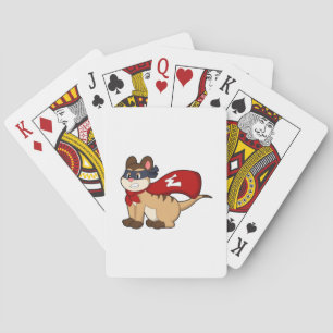 Meerkat als Hero met Masker Pokerkaarten