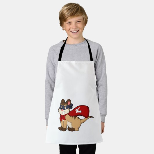 Meerkat als Hero met Masker Schort (Gedragen)