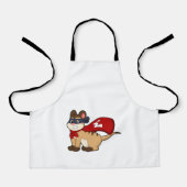 Meerkat als Hero met Masker Schort (Voorkant)