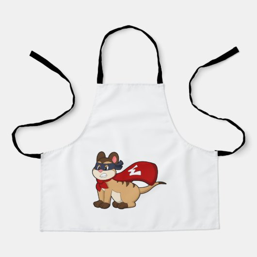 Meerkat als Hero met Masker Schort (Voorkant)