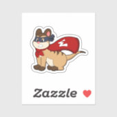 Meerkat als Hero met Masker Sticker (Vel)