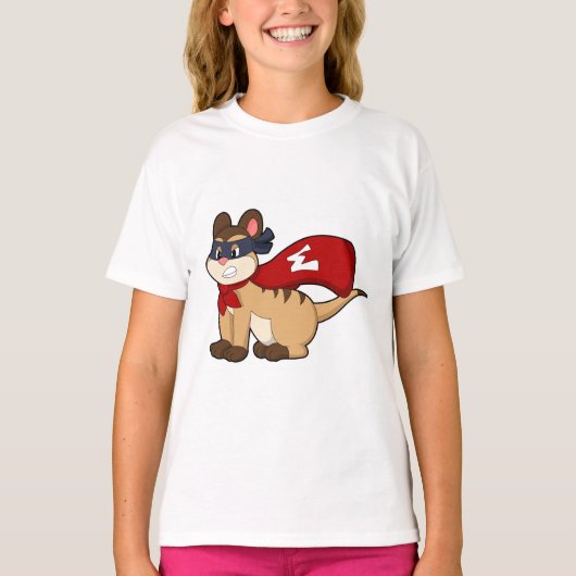 Meerkat als Hero met Masker T-shirt (Voorkant)
