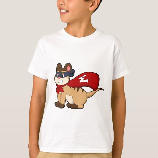 Meerkat als Hero met Masker T-shirt (Voorkant)