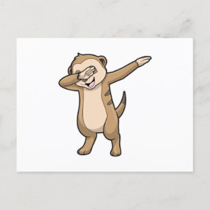Meerkat als Hip Hop Dance Dab Briefkaart