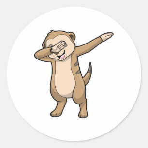 Meerkat als Hip Hop Dance Dab Ronde Sticker
