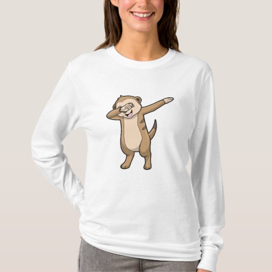 Meerkat als Hip Hop Dance Dab T-shirt (Voorkant)