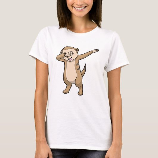 Meerkat als Hip Hop Dance Dab T-shirt (Voorkant)