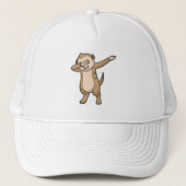 Meerkat als Hip Hop Dance Dab Trucker Pet (Voorkant)