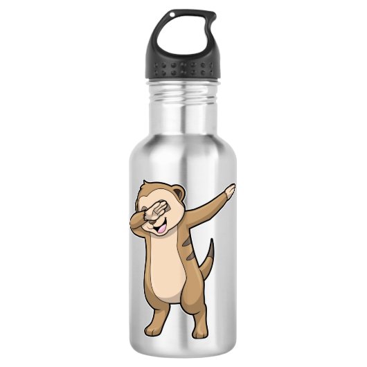 Meerkat als Hip Hop Dance Dab Waterfles (Voorkant)