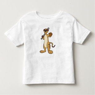 Meerkat als honkbalspeler met honkbalknuppel kinder shirts