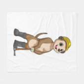 Meerkat als Miner met Pickaxe Fleece Deken (Voorkant (Horizontaal))