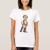 Meerkat als Miner met Pickaxe T-shirt (Voorkant)
