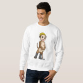 Meerkat als Miner met Pickaxe Trui (Voorkant volledig)