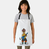 Meerkat als muzikant met gitaar schort (Insitu)