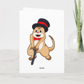 Meerkat als Pensioner met een wandelstok Kaart (Achterkant)