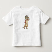 Meerkat als piloot met pet van piloot kinder shirts (Voorkant)