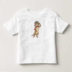 Meerkat als piloot met pet van piloot kinder shirts